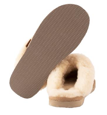 SL601006 - Shepherd Jessica Ladies Cuffed Chestnut Sheepskin Mule Slipper